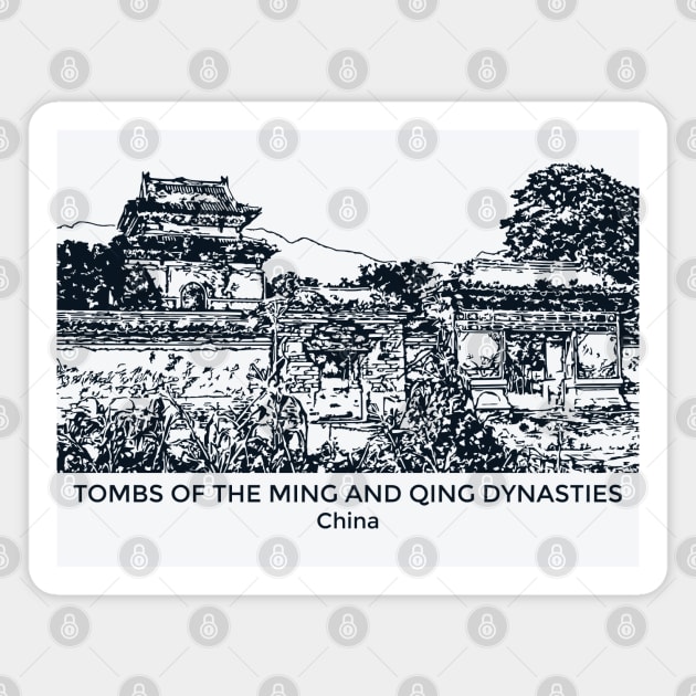 Tombs of the Ming and Qing Dynasties - China Magnet by Lakeric